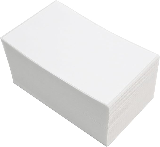 L LIKED 3" x 5" Direct Thermal Labels, 500 Fanfold Thermal Printer Shipping Labels for Small and Microenterprise, Compatible with Zebra & Rollo Printers, Perforated Line, White - 500 Pcs.