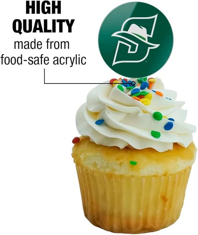 Stetson University Primary Logo Cupcake Picks Toppers Decoration Set of 6