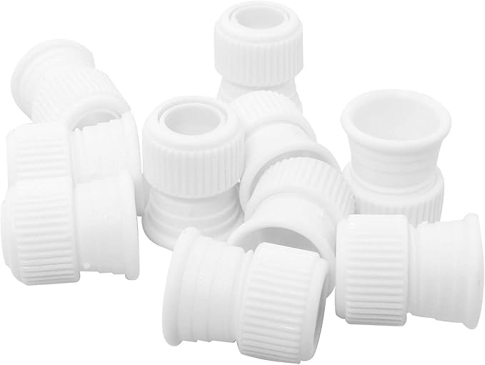 Plastic 10 Pcs Standard Couplers Cake Decorating Pipe Tip Couplers for Icing Nozzles, White