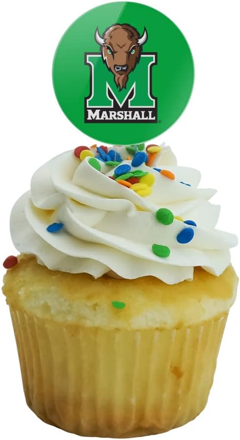 Marshall Primary Logo Cupcake Picks Toppers Decoration Set of 6