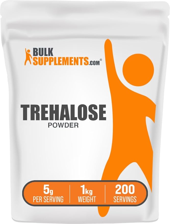 BulkSupplements.com Trehalose Powder - Natural Sweetener, Trehalose Sugar Substitute - Vegan & Gluten Free, 5g per Serving, 1kg (2.2 lbs) (Pack of 1)