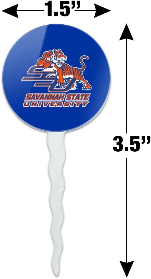 Savannah State University Primary Logo Cupcake Picks Toppers Decoration Set of 6