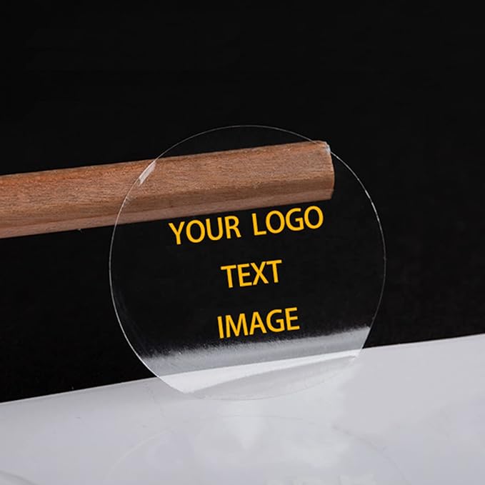 Custom Stickers Transparent Waterproof Sticker Personalized Text Image Photo Clear Labels Stickers 10,100,200PCS