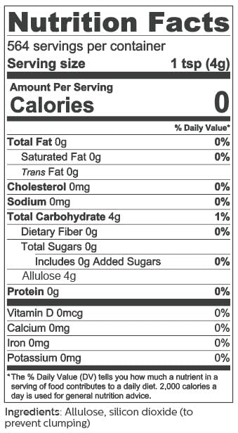 So Nourished Allulose Sweetener Powdered - Keto Sugar Substitute - 0 Calorie, 0 Net Carb, Non-GMO (5 lb / 80 oz)