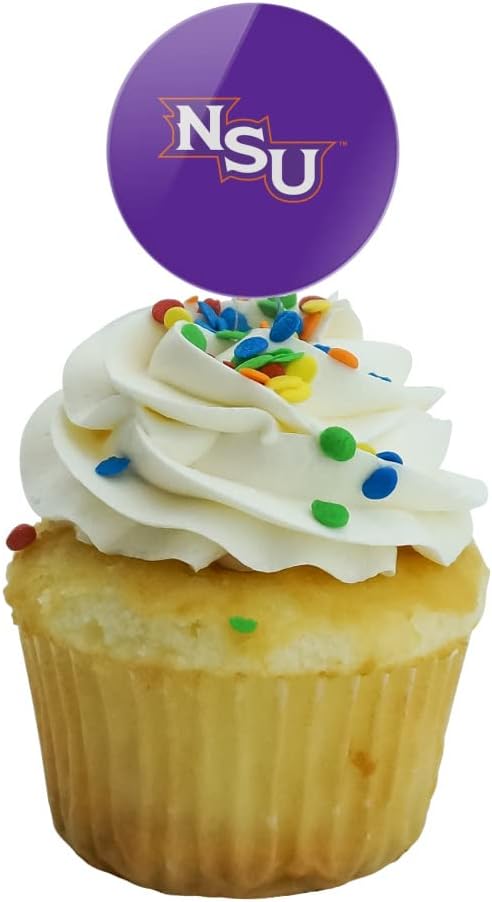 Northwestern State University Primary Cupcake Picks Toppers Decoration Set of 6