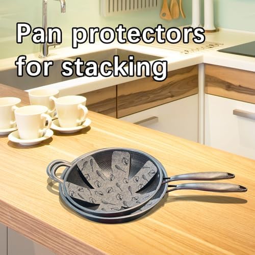 Pan Protectors for Stacking,Set of 18 and 3 Different Size,pan separators Protectors,Cookware Protector Set,Pot Protectors Stacking，Pot Pads Anti-Slip to Avoid Scratching or Marring When Stacking