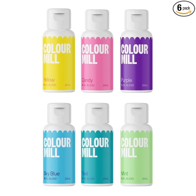 Colour Mill Oil-Based Food Coloring, 20 Milliliters (Pool Party Pack)