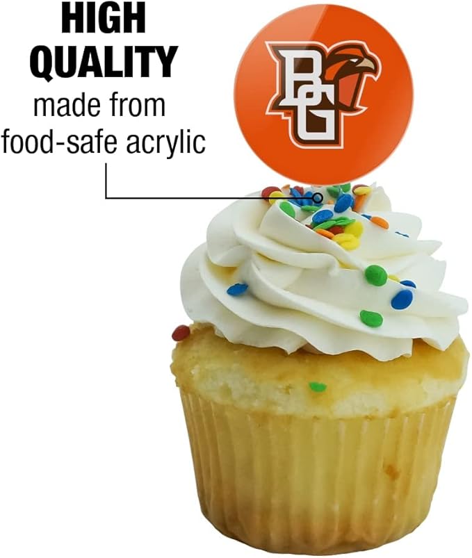 Bowling Green Primary Logo Cupcake Picks Toppers Decoration Set of 6