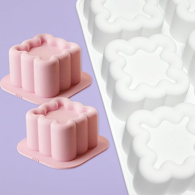 mostsom Square Silicone Mousse Cake Mold Easy Using Non-stick Baking Mold for Cake Decorating DIY Bakeware Tools (D_ Square Flower)