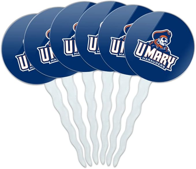 University of Mary Primary Logo Cupcake Picks Toppers Decoration Set of 6