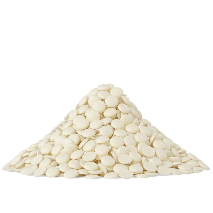 Cambie White Chocolate Couverture 28%, 2 Pounds of White Chocolate Chips, European Style Couverture for Chocolatiers, Pastry Chefs, Home Bakers, and Professionals, 2 Pounds