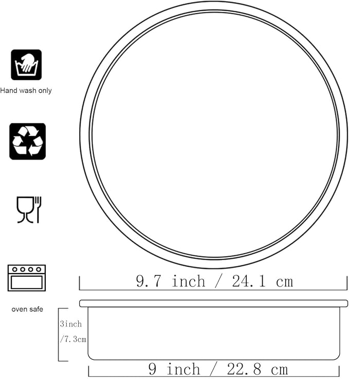 9×3 round Cake Pan,Aluminum cake tin baing pan for birthday cake party (9×3 round Cake Pan)