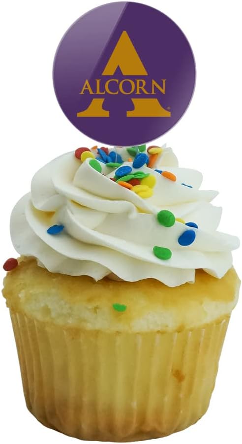 Alcorn Primary Logo Cupcake Picks Toppers Decoration Set of 6
