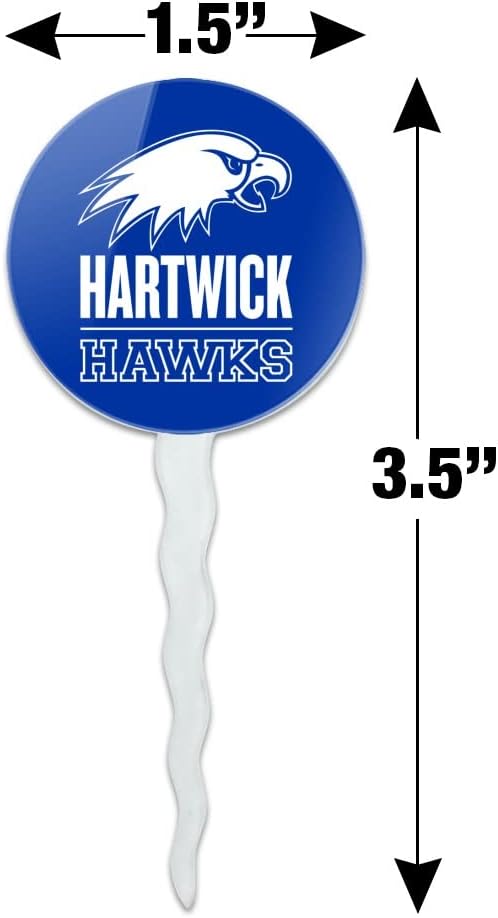 Hartwick College Primary Logo Cupcake Picks Toppers Decoration Set of 6