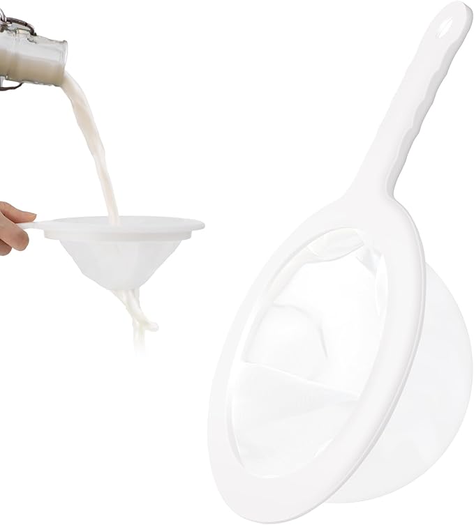 Ultra-Fine Nylon Mesh Strainers Food Yogurt Mesh Reusable Fine Sifter Sieve Plastic Colander with Handle Mini Brine Shrimp Separation Net for Filtering Juice Honey Kitchen Liquids