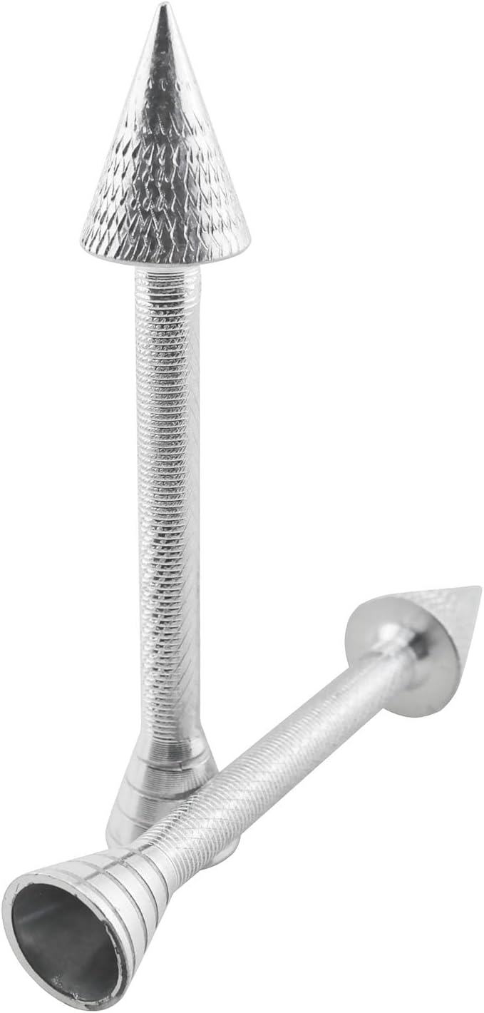 E-outstanding 2PCS Aluminium Alloy Piping Nozzle 2.4x13.1cm Baking Pastry Cone Mould Cake Decorating Stick Suitable for Decorating Biscuits