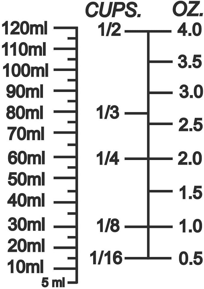 Ackers 4oz Glass Measuring Cup – Shot Glass with Ounce,Ml,Cups Markings for Kitchen & Bar(Pack of 2)