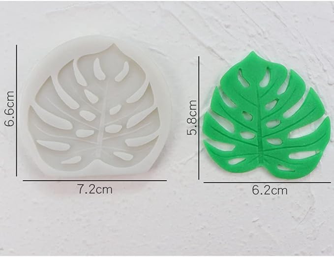 Leaf Silicone Mold Rose Flower Fondant Molds DIY Cake Decorating Tools Sugarcraft Candy Resin Clay Chocolate Gumpaste Moulds (2pcs(9 * 11cm,7.2 * 6.6cm))