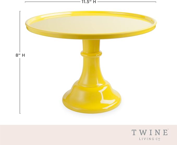 Twine Yellow Melamine Cake Stand, Cupcake Stand, Home Decor, Food Service, Dessert Accessory, Yellow, Set of 1