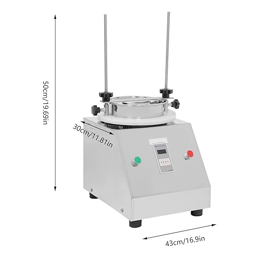Lab Sifter Shaker, 125W Electric Sieve Shaker Lab Sifter Vibrating Sieve Machine with Display Screen, Capable of Screening Particles Ranging from 0.025 to 20 mm