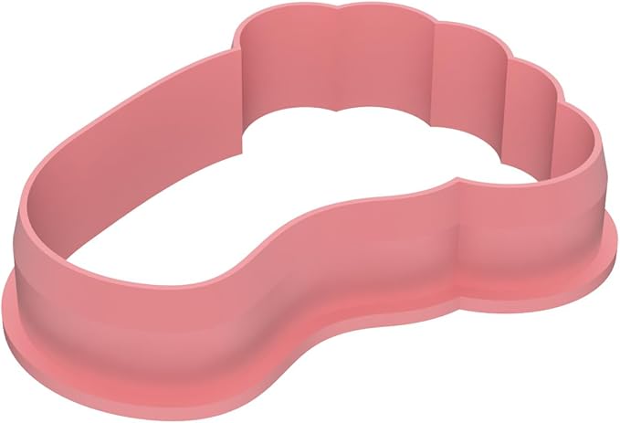 Cookie Cutter and Stencil Set Bundle Kit PYO Cookies Paint Your Own Diy Bakery Fondant Sugar Happy Birthday Wedding Baby Candle Kids Painting Coloring Pages Comb (Baby Foot Print)