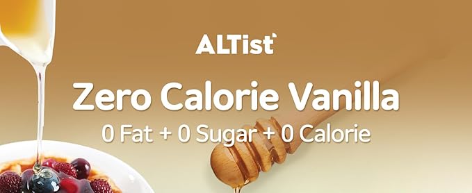 ALTist Allulose Syrup Sweetener – Zero Calorie Liquid Sugar Alternative, Keto, Vegan, Non-GMO, Plant-Based | 1:1 Sugar Replacement, No Net Carbs, Zero Fat, 17.7 fl oz x 2 Bottle - Vanilla
