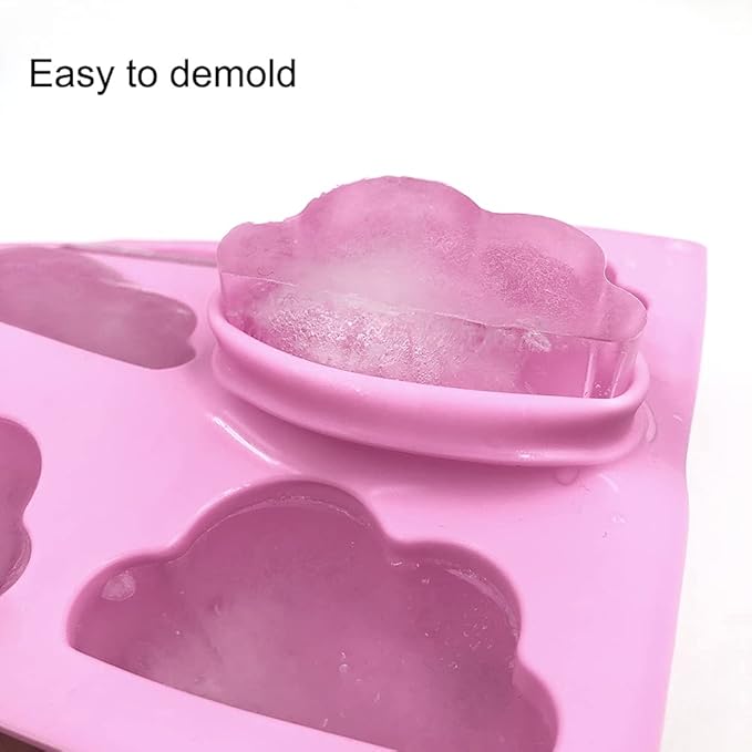 3 Pack Soap Moulds for Soap Making, FineGood Silicone Cloud Mold Soap Making Supplies Cake Baking Mould Silicone Muffin Trays for Pudding Cupcake