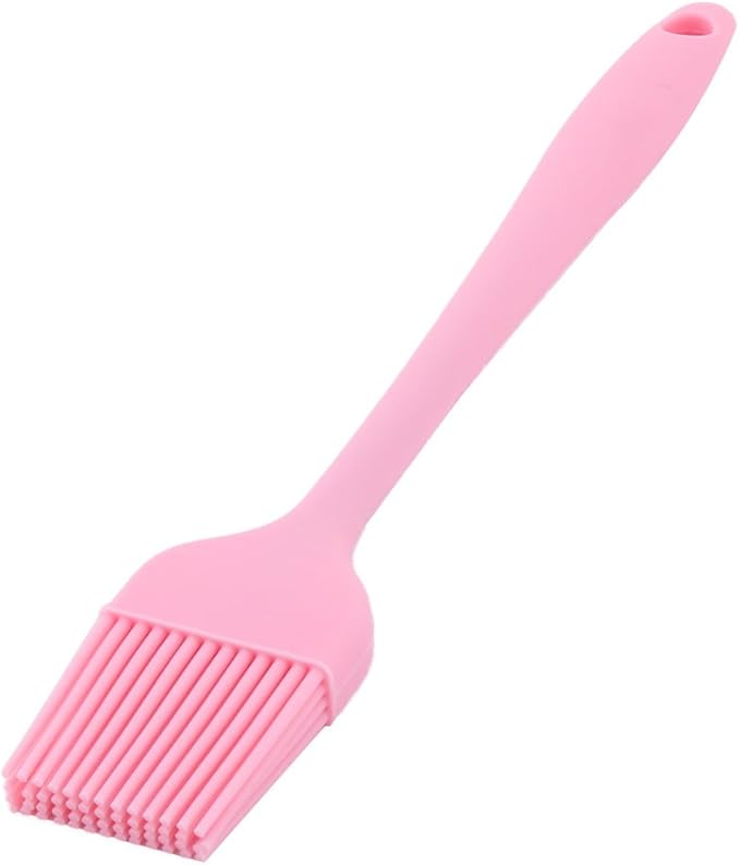 uxcell Silicone Family Bakery Cookie Cake Baking Tool Cream Butter Pastry Brush Pink