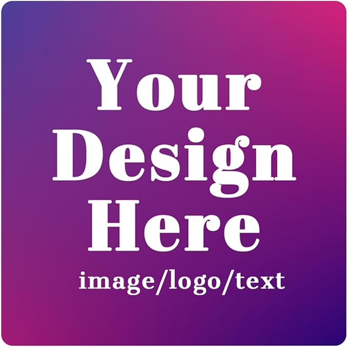 50-500 Pack Custom Stickers Personalized Labels, Customized Stickers with Any Image Logo and Text for Business Logo Thank You Labels,1",2",3", 4", 5",6" (Square)