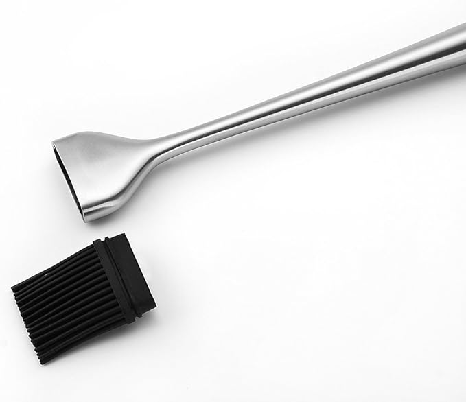 2 Pack Heavy-duty BBQ Basting Brush,12 Inch & 7 Inch-Great For BBQ Meat,Cakes And Pastries