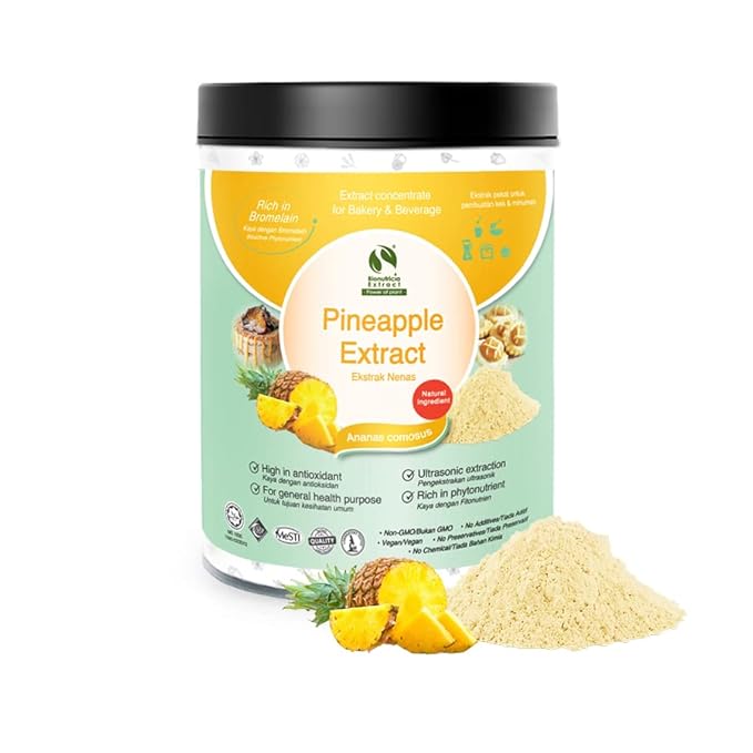Pineapple Extract Powder 20:1, Rich in Bromelain for Digestion, Immune & Joint Support, Natural Tropical Flavor for Smoothies, Baking, No Sugar Added, Vegan, Gluten-Free & Non GMO (200g)