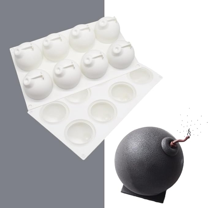 mostsom Round Shape Baking Mold For Pastry And Accessories Cake Decorating Tools Silicone Mould Bakeware Muffin Cupcake Molds (Round B_11.8X6.88X2.6 inch)