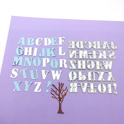 Capital 26 Alphabet Cutting Dies, Lowercase 26 Letters Die Cuts Metal Embossing Stencils Template Mould for Card Scrapbooking and DIY Craft Album Paper Card Decor