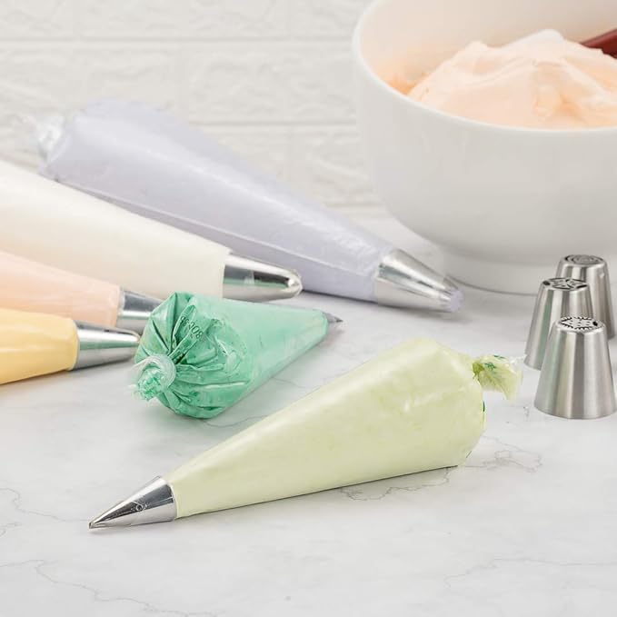 Restaurantware-Pastry Tek 12.2 Inch Piping Bags, 100 For Icing Pastry Bags - Disposable, Food Grade, Clear Plastic Decorating Bag, Non Slip, For Frosting Cupcakes, Cakes, And Pies