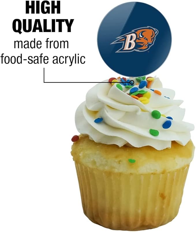 Bucknell Primary Logo Cupcake Picks Toppers Decoration Set of 6
