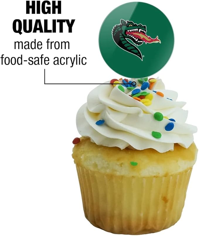 Alabama at Birmingham Primary Logo Cupcake Picks Toppers Decoration Set of 6