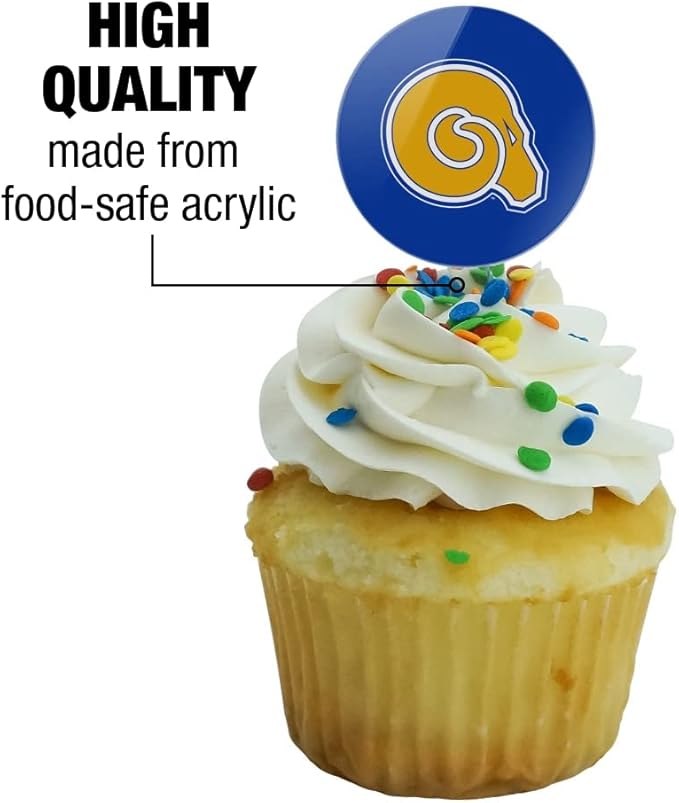 Albany State University Primary Logo Cupcake Picks Toppers Decoration Set of 6