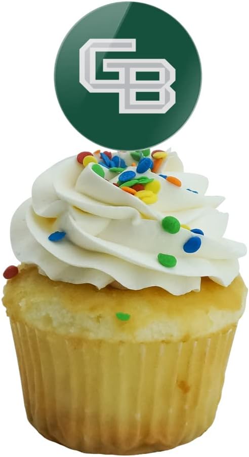 University of Wisconsin - Green Bay Primary Logo Cupcake Picks Toppers Decoration Set of 6