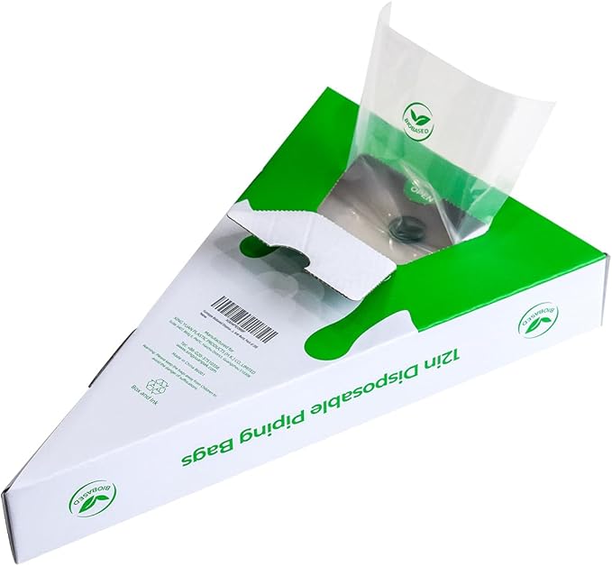 Disposable Piping Bags, Biobased Cake Decorating Bags, Eco-Friendly Pastry Bags, 12 Inch, Anti-Burst, Pack of 200