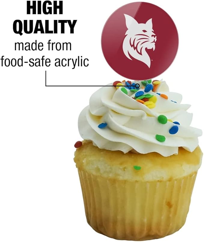 Bates College Primary Logo Cupcake Picks Toppers Decoration Set of 6