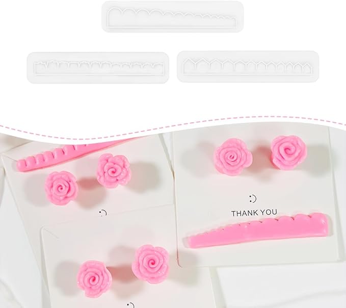 3pcs Rose Petal Clay Cutters Set – Polymer Clay Cutters for Flower Earrings, Clay Molds for Jewelry Making, Clay Tools for DIY Art Projects