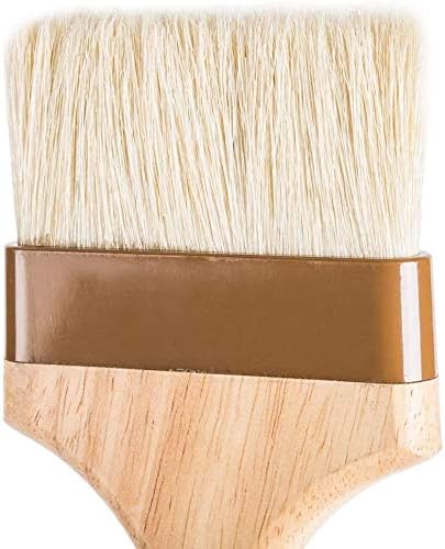 AME D'ESSENCE 4" Wide Boar Pastry Brush Wooden Handle Heat Resistant Bristle Basting Brush Baking Tool and Food Preparation