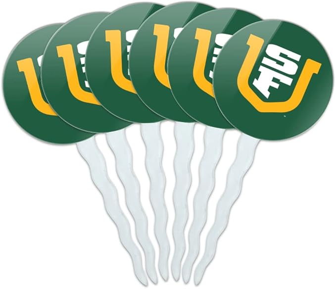 University of San Francisco Primary Logo Cupcake Picks Toppers Decoration Set of 6