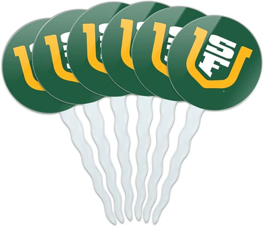 University of San Francisco Primary Logo Cupcake Picks Toppers Decoration Set of 6