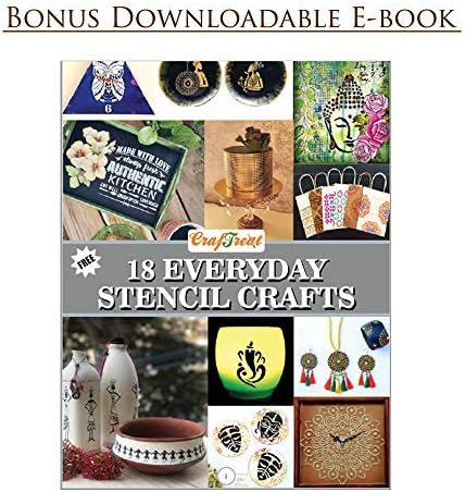 CrafTreat Reusable 24 Pcs Letter and Number Stencils (4.5" x 7" Each) - Alphabet & Number Stencils for Painting on Wood, Cake Decorating, T-Shirts, Greeting Cards, and More