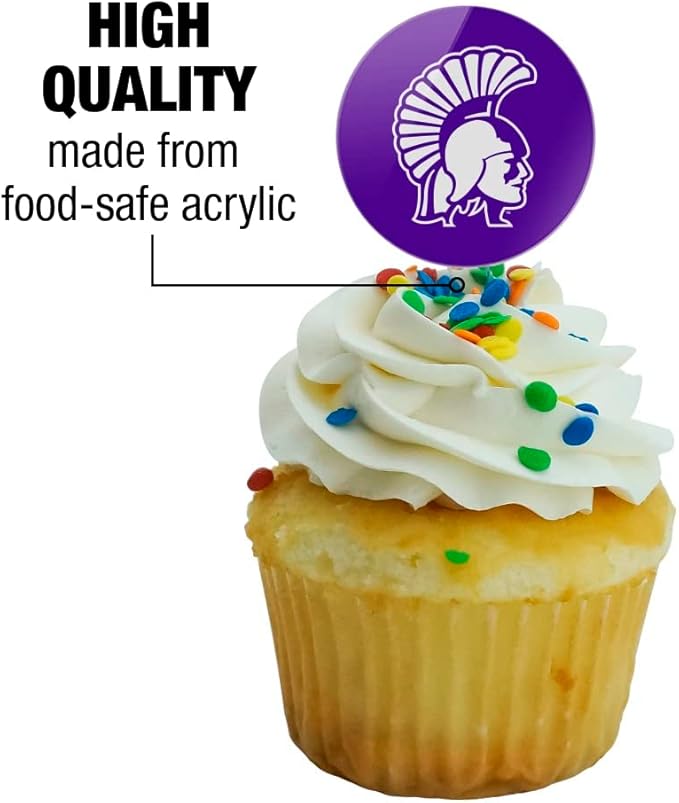 Winona State University Primary Logo Cupcake Picks Toppers Decoration Set of 6