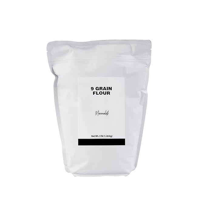Minimalist 9 Grain Flour, Perfect for Baking and Cooking, Packaged in a Refillable Bag (3 Pound)