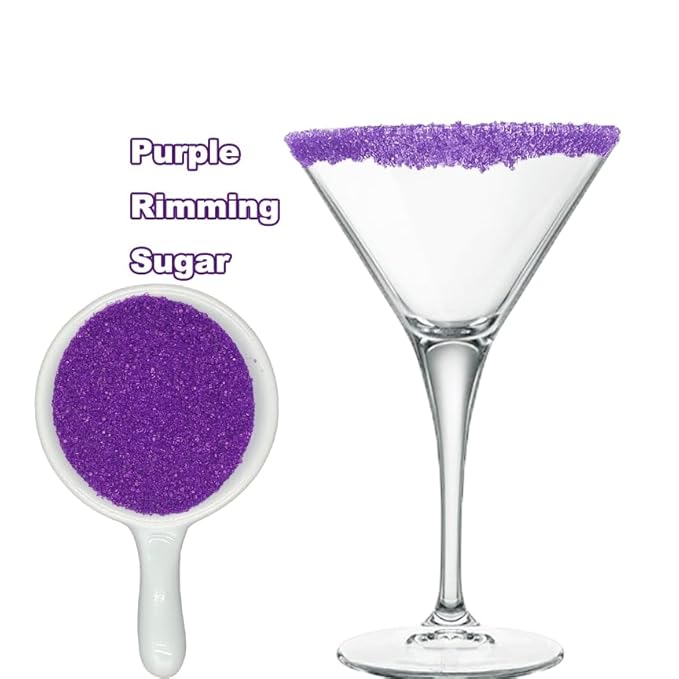 Edible 5 Ounce Fine Decorative Purple Sanding Sugar Sprinkles for Baking, Sparkling Crystals for Cakes, Cookies, Cupcakes, Ice Cream Topping and Rimming Sugar