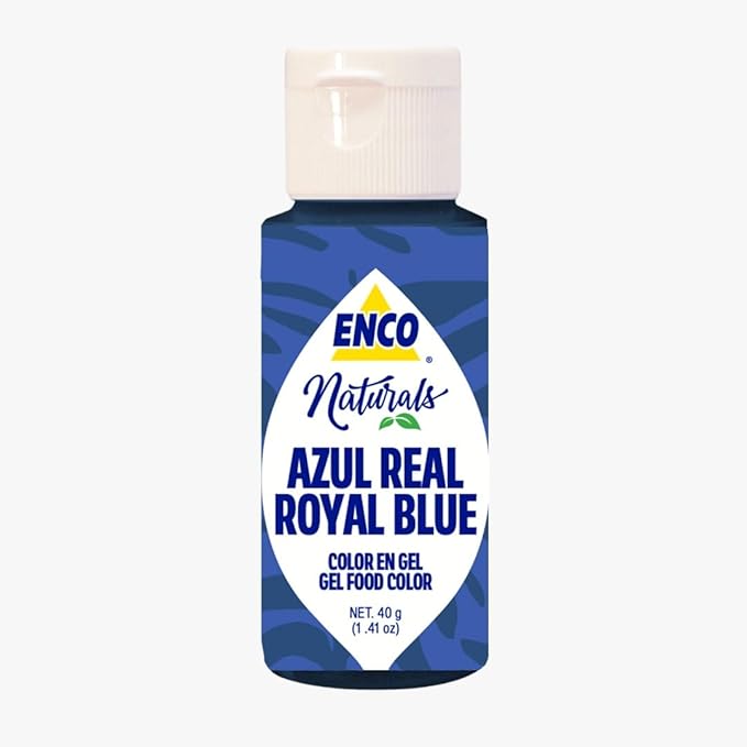 ENCO Natural Food Coloring Gel Royal Blue 1.41 oz No artifitial dyes - Vibrant colors for Icing, Buttercream, Fondant