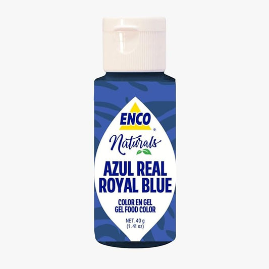 ENCO Natural Food Coloring Gel Royal Blue 1.41 oz No artifitial dyes - Vibrant colors for Icing, Buttercream, Fondant